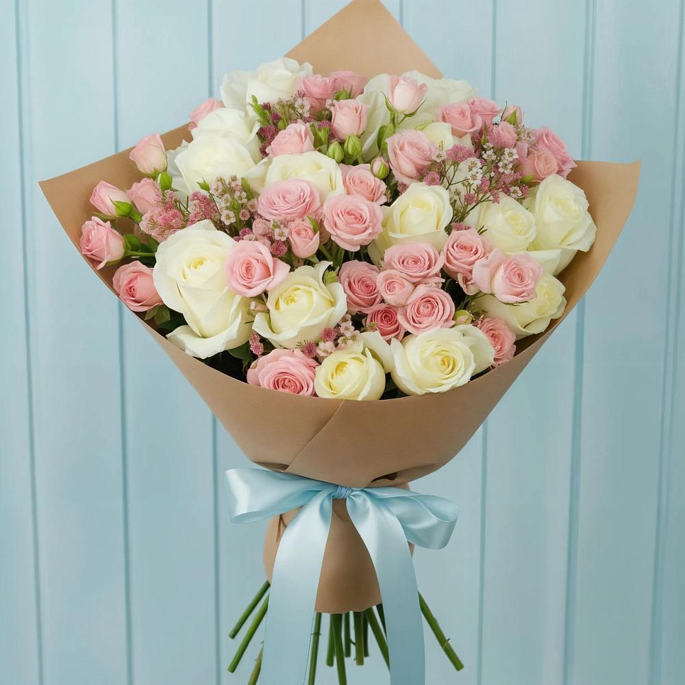 Букет цветов из: Розы в Токсово