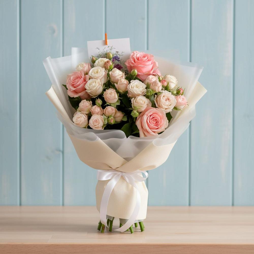 Букет цветов из: Розы в Токсово