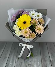 Букет цветов из:  Розы, Герберы и Хризантемы в Токсово