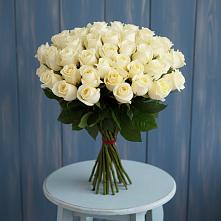 Букет 51 Белая роза Эдлесс Лав в Токсово