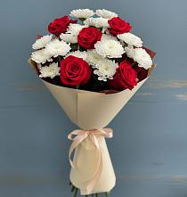 Букет цветов из:  Розы и Хризантемы в Токсово