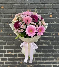 Букет цветов из:  Герберы и Хризантемы в Токсово