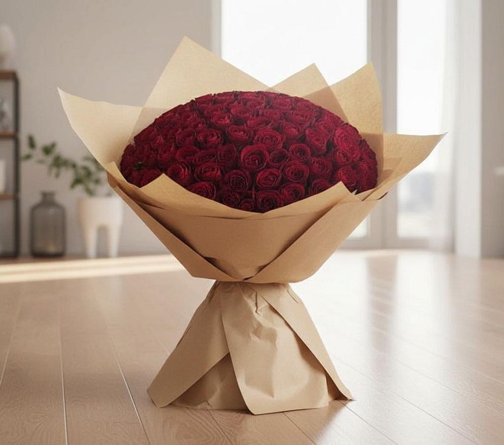 Букет 101 Красная роза в Токсово