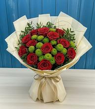 Букет цветов из:  Розы и Хризантемы в Токсово