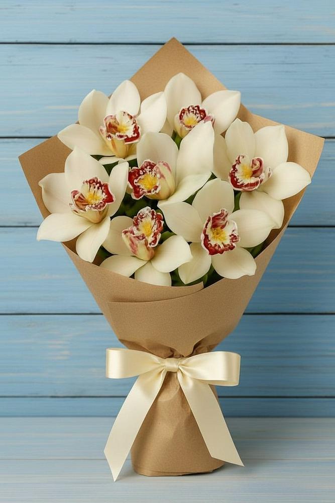 Букет цветов из: Орхидеи и Розы в Токсово