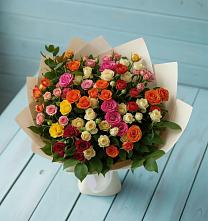 Букет Микс из разноцветных кустовых роз #REPLACE_PRED# Токсово